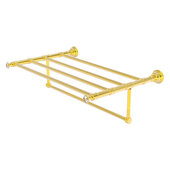  Carolina Crystal Collection 24'' Towel Shelf with Integrated Towel Bar in Polished Brass, 26'' W x 13-11/16'' D x 6-1/2'' H