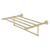  Carolina Crystal Collection 24'' Towel Shelf with Integrated Towel Bar in Satin Brass, 26'' W x 13-11/16'' D x 6-1/2'' H