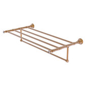  Carolina Crystal Collection 36'' Towel Shelf with Integrated Towel Bar in Brushed Bronze, 38'' W x 13-11/16'' D x 6-1/2'' H