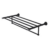  Carolina Crystal Collection 36'' Towel Shelf with Integrated Towel Bar in Matte Black, 38'' W x 13-11/16'' D x 6-1/2'' H