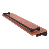  Carolina Collection 22'' Wood Shelf with Gallery Rail in Oil Rubbed Bronze, 22'' W x 5-9/16'' D x 3-5/16'' H