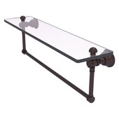  Carolina Collection 22'' Glass Shelf with Integrated Towel Bar in Antique Bronze, 22'' W x 5-9/16'' D x 7'' H