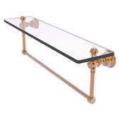  Carolina Collection 22'' Glass Shelf with Integrated Towel Bar in Brushed Bronze, 22'' W x 5-9/16'' D x 7'' H