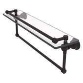  Carolina Collection 22'' Gallery Glass Shelf with Integrated Towel Bar in Oil Rubbed Bronze, 22'' W x 5-9/16'' D x 7-3/8'' H
