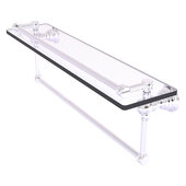  Carolina Collection 22'' Gallery Glass Shelf with Integrated Towel Bar in Polished Chrome, 22'' W x 5-9/16'' D x 7-3/8'' H