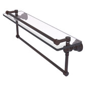  Carolina Collection 22'' Gallery Glass Shelf with Integrated Towel Bar in Venetian Bronze, 22'' W x 5-9/16'' D x 7-3/8'' H