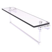  Carolina Collection 22'' Glass Shelf with Integrated Towel Bar in Polished Chrome, 22'' W x 5-9/16'' D x 7'' H