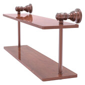  Carolina Collection 16'' Two Tiered Wood Shelf in Antique Copper, 16'' W x 5-5/8'' D x 9-3/16'' H