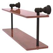  Carolina Collection 16'' Two Tiered Wood Shelf in Oil Rubbed Bronze, 16'' W x 5-5/8'' D x 9-3/16'' H