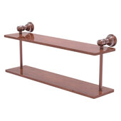  Carolina Collection 22'' Two Tiered Wood Shelf in Antique Copper, 22'' W x 5-5/8'' D x 9-3/16'' H
