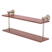  Carolina Collection 22'' Two Tiered Wood Shelf in Antique Pewter, 22'' W x 5-5/8'' D x 9-3/16'' H