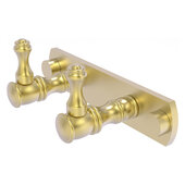  Carolina Collection 2-Position Multi Hook in Satin Brass, 5-1/2'' W x 2-3/8'' D x 2-1/8'' H