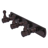  Carolina Collection 3-Position Tie and Belt Rack in Antique Bronze, 8'' W x 2-3/8'' D x 2-1/8'' H