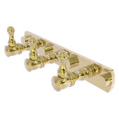  Carolina Collection 3-Position Tie and Belt Rack in Unlacquered Brass, 8'' W x 2-3/8'' D x 2-1/8'' H