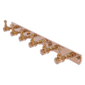  Carolina Collection 6-Position Tie and Belt Rack in Brushed Bronze, 15-1/2'' W x 2-3/8'' D x 2-1/8'' H