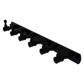  Carolina Collection 6-Position Tie and Belt Rack in Matte Black, 15-1/2'' W x 2-3/8'' D x 2-1/8'' H