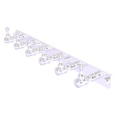  Carolina Collection 6-Position Tie and Belt Rack in Satin Chrome, 15-1/2'' W x 2-3/8'' D x 2-1/8'' H