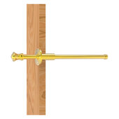  Carolina Collection Retractable Pullout Garment Rod in Polished Brass, 1-13/16'' Diameter x 9-13/16'' D x 1-13/16'' H
