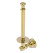  Carolina Collection Upright Toilet Paper Holder in Unlacquered Brass, 2-3/8'' W x 3-11/16'' D x 9-1/2'' H