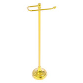  Carolina Collection Free Standing Euro Style Toilet Paper Holder in Polished Brass, 8'' W x 6'' D x 27'' H