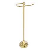  Carolina Collection Free Standing Euro Style Toilet Paper Holder in Unlacquered Brass, 8'' W x 6'' D x 27'' H