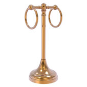  Carolina Collection 2-Ring Guest Towel Stand in Brushed Bronze, 5-1/2'' W x 5-1/2'' D x 14'' H