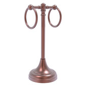 Carolina Collection 2-Ring Guest Towel Stand in Antique Copper, 5-1/2'' W x 5-1/2'' D x 14'' H
