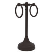  Carolina Collection 2-Ring Guest Towel Stand in Oil Rubbed Bronze, 5-1/2'' W x 5-1/2'' D x 14'' H