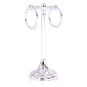  Carolina Collection 2-Ring Guest Towel Stand in Polished Chrome, 5-1/2'' W x 5-1/2'' D x 14'' H