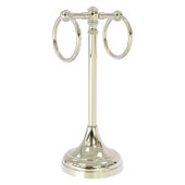  Carolina Collection 2-Ring Guest Towel Stand in Polished Nickel, 5-1/2'' W x 5-1/2'' D x 14'' H