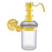  Carolina Collection Wall Mounted Soap Dispenser in Polished Brass, 4-5/16'' W x 7'' D x 7-5/16'' H