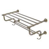 Carolina Collection 24'' Towel Shelf with Double Towel Bar in Antique Brass, 26'' W x 12-1/2'' D x 10-5/8'' H