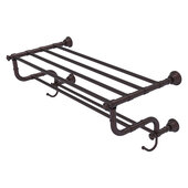  Carolina Collection 24'' Towel Shelf with Double Towel Bar in Antique Bronze, 26'' W x 12-1/2'' D x 10-5/8'' H