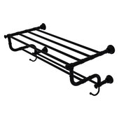  Carolina Collection 24'' Towel Shelf with Double Towel Bar in Matte Black, 26'' W x 12-1/2'' D x 10-5/8'' H