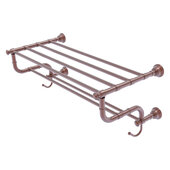  Carolina Collection 24'' Towel Shelf with Double Towel Bar in Antique Copper, 26'' W x 12-1/2'' D x 10-5/8'' H
