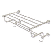 Carolina Collection 24'' Towel Shelf with Double Towel Bar in Satin Nickel, 26'' W x 12-1/2'' D x 10-5/8'' H