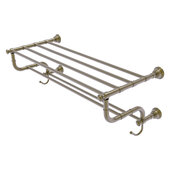  Carolina Collection 30'' Towel Shelf with Double Towel Bar in Antique Brass, 32'' W x 12-1/2'' D x 10-5/8'' H