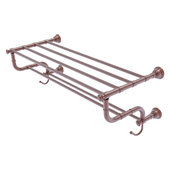  Carolina Collection 30'' Towel Shelf with Double Towel Bar in Antique Copper, 32'' W x 12-1/2'' D x 10-5/8'' H