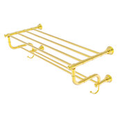  Carolina Collection 30'' Towel Shelf with Double Towel Bar in Polished Brass, 32'' W x 12-1/2'' D x 10-5/8'' H