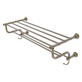  Carolina Collection 36'' Towel Shelf with Double Towel Bar in Antique Brass, 38'' W x 12-1/2'' D x 10-5/8'' H