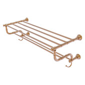  Carolina Collection 36'' Towel Shelf with Double Towel Bar in Brushed Bronze, 38'' W x 12-1/2'' D x 10-5/8'' H