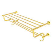  Carolina Collection 36'' Towel Shelf with Double Towel Bar in Polished Brass, 38'' W x 12-1/2'' D x 10-5/8'' H