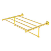  Carolina Collection 24'' Towel Shelf with Integrated Towel Bar in Polished Brass, 26'' W x 13-11/16'' D x 6-1/2'' H