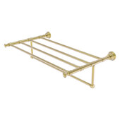  Carolina Collection 30'' Towel Shelf with Integrated Towel Bar in Unlacquered Brass, 32'' W x 13-11/16'' D x 6-1/2'' H