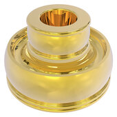  Traditional Collection Reversible Round Candle Holder in Polished Brass, 2-3/4'' Diameter x 2-3/4'' D x 1-3/4'' H