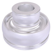  Traditional Collection Reversible Round Candle Holder in Satin Chrome, 2-3/4'' Diameter x 2-3/4'' D x 1-3/4'' H