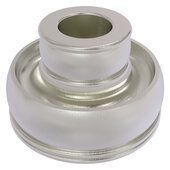  Traditional Collection Reversible Round Candle Holder in Satin Nickel, 2-3/4'' Diameter x 2-3/4'' D x 1-3/4'' H