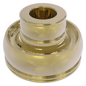  Traditional Collection Reversible Round Candle Holder in Unlacquered Brass, 2-3/4'' Diameter x 2-3/4'' D x 1-3/4'' H