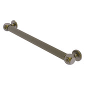  Cube Design Collection 18'' Reeded Grab Bar in Antique Brass, 20-1/4'' W x 3'' D x 2-1/4'' H