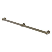  Cube Design Collection Reeded 3 Post Grab Bar in Antique Brass, 44-1/4'' W x 3'' D x 2-1/4'' H